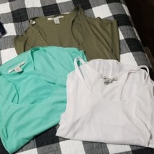 Long racer back tank tops